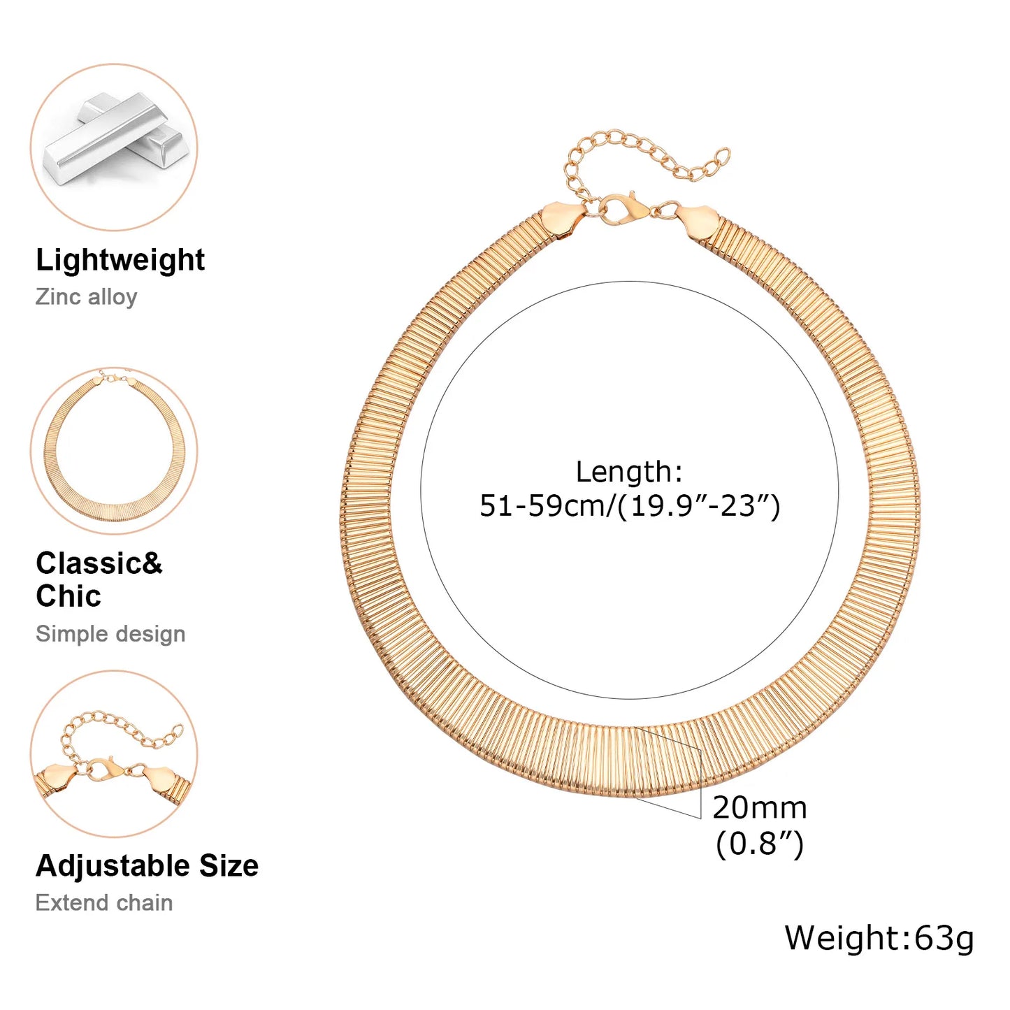 Exaggerated Flat Snake Torques Chokers for Women, Hyperbole Egyptian Necklaces
