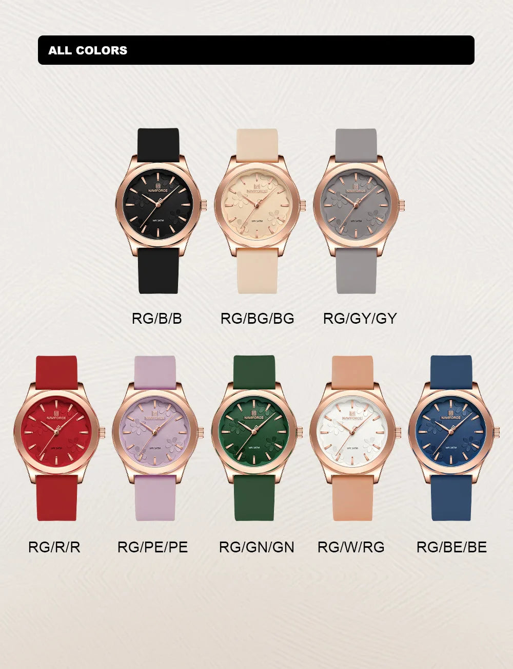 NAVIFORCE Watches for Women Creative Fashion Flower Dial Wristwatch Ladies Quartz Waterproof Shockproof Female Clock Gifts 2024