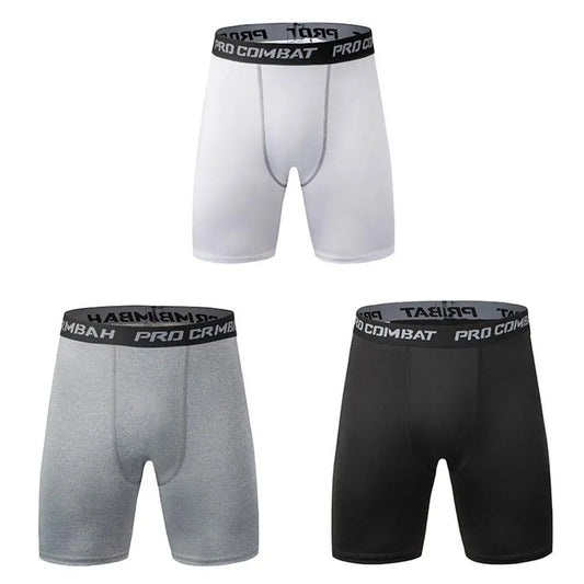 Male Fitness Quick-Drying Tight Shorts Elastic Compression Leggings Training Pants