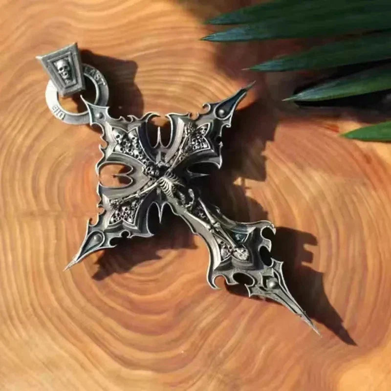 Dante Purgatory Cross Necklace Vintage Christian Passion Jesus Cross Pendant Male and Female Catholic Amulet Jewelry Gift