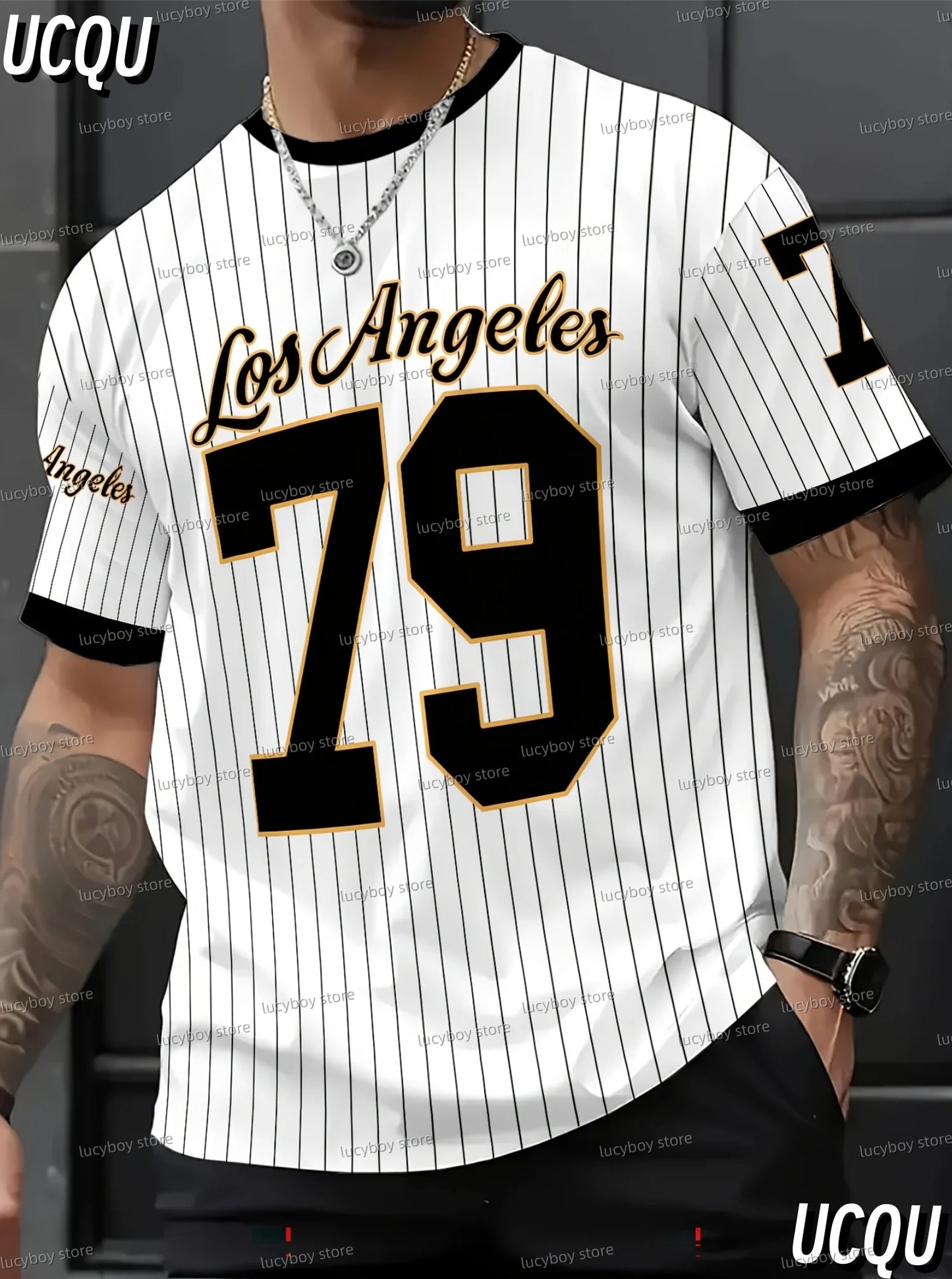 NEW IN  American Style 79 LOS ANGELES T-Shirt  Men  Short Sleeve O- Neck sport Tee Vintage Basketball T-shirt Men Clothes