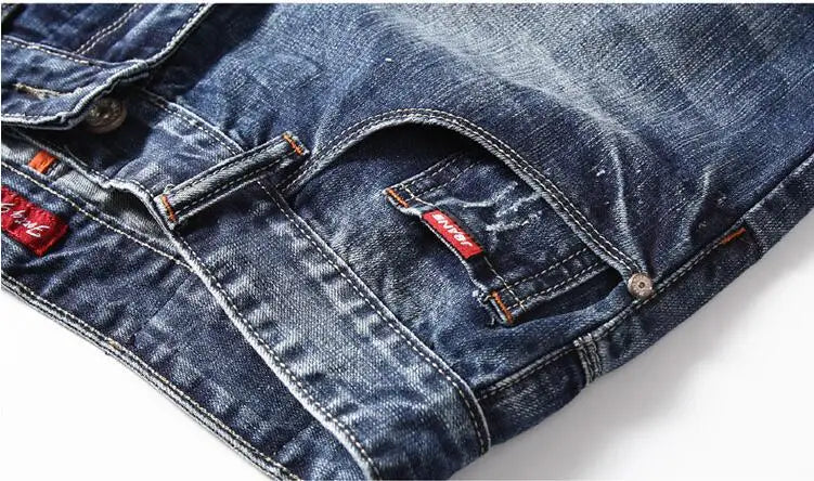 Men Gray Denim Shorts Jeans Pants Good Quality Men Cotton Knee Length Short Jeans New Summer Male Large Size Denim Shorts 42