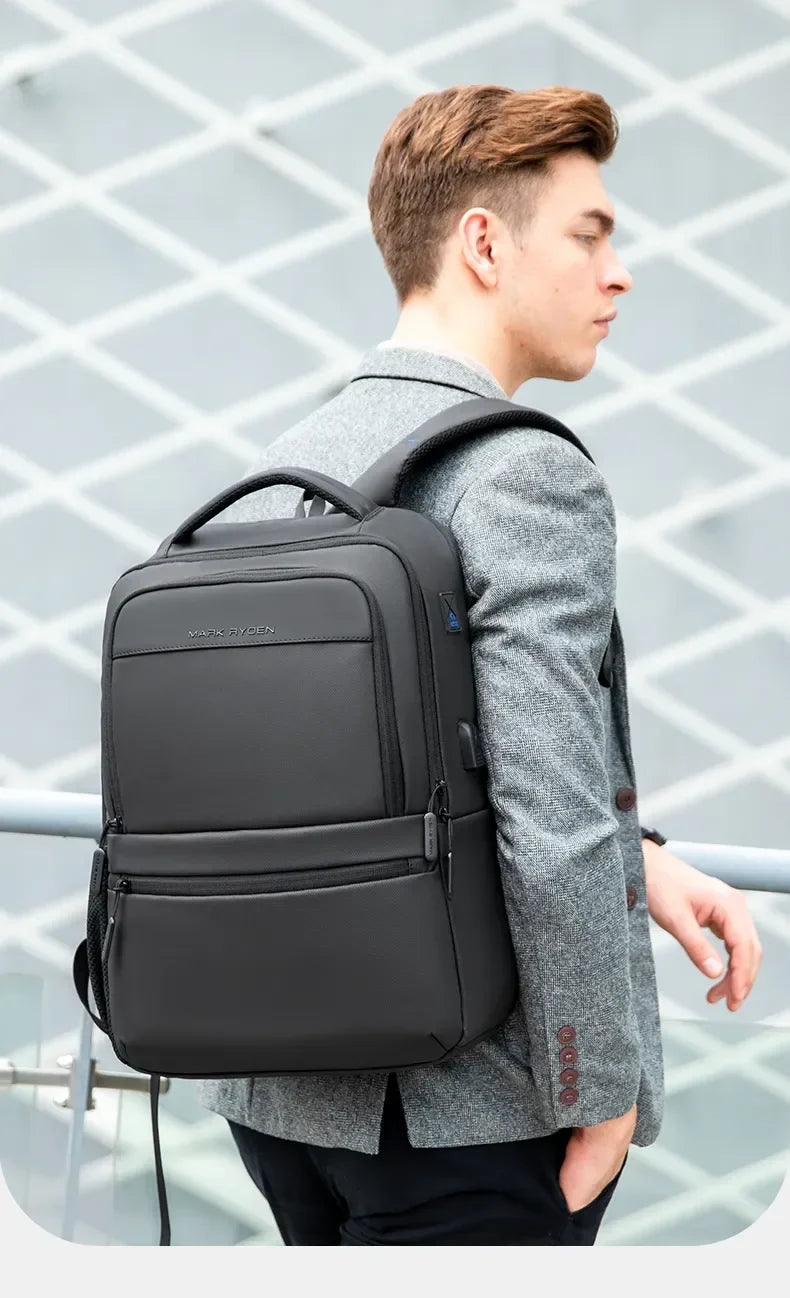 MARK RYDEN Multi Layers Men's Backpack Fits 15.6inch Laptop Water Repellent Backpacks for Students