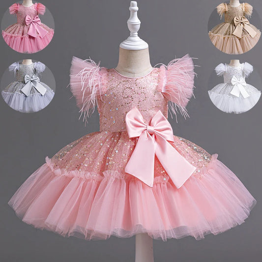 Girl Wedding Dress Kids Birthday Party Princess Dresses