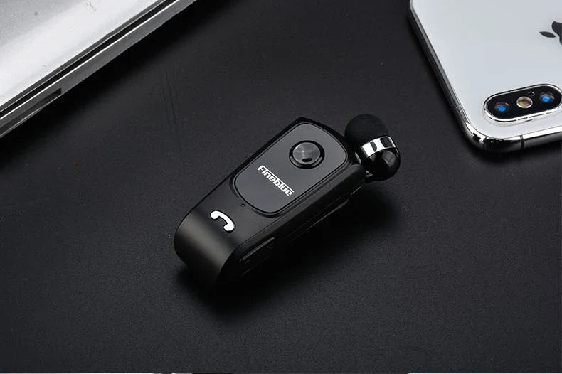 Fineblue F920 Wireless Retractable Portable Mini Bluetooth Headset Calls Remind Vibration Wear Clip Sports Running Earphone
