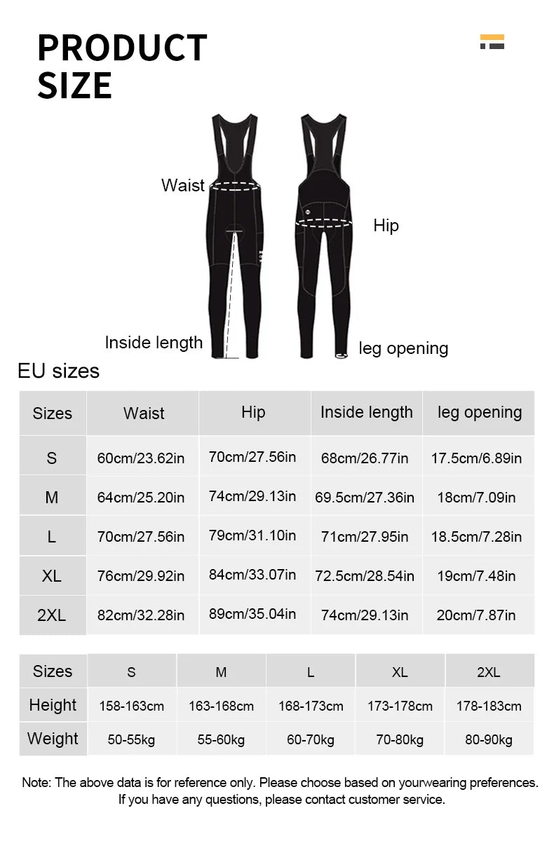 INBIKE Winter Cycling Clothing for Men Fleece Cycling Sets Long Sleeve Jersey with Pockets Long Bicycle Bib Pants for Road Bikes