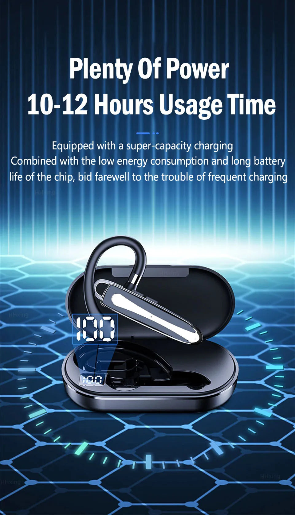 Wireless Bluetooth Headphones With Microphon Earphone ENC Noise Cancelling Handsfree Talking Headset Busines Auriculares Driving