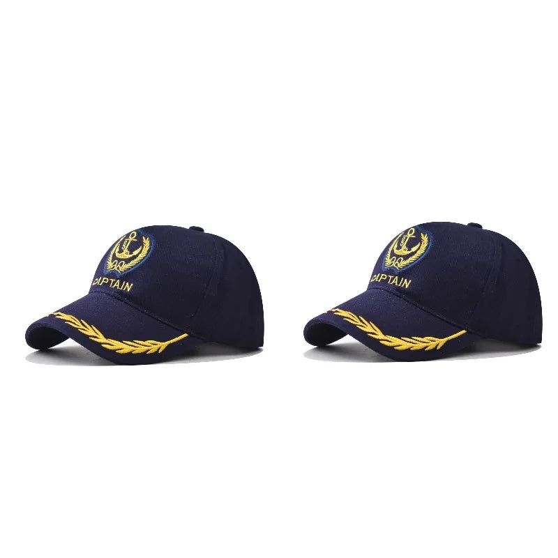 Men Women Baseball Caps Nautical Marine Sailor Navy Captain Hats Adjustable Cotton Hat for Party Performance Costume Cosplay Y2K