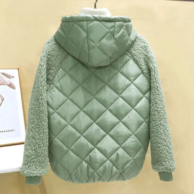 Down Cotton Jacket Female Short Coat Autumn Winter Women's Hooded Loose
