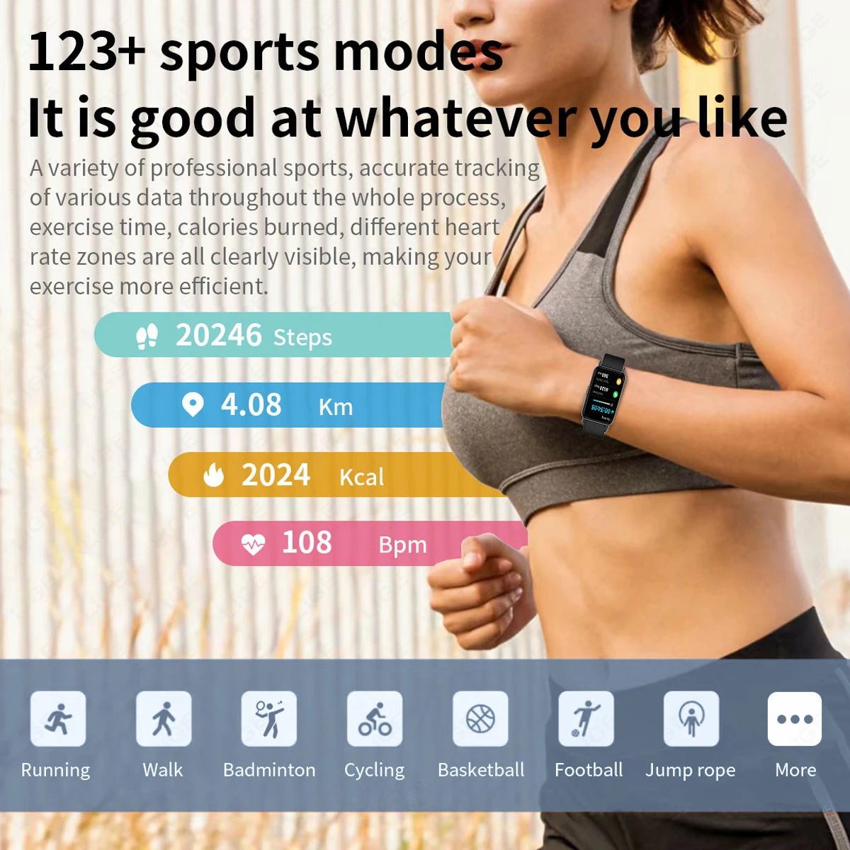 LIGE Smart Watch Men Women Smart Bracelet Wristband 1.45 Inch Heart Rate Waterproof Sports Fitness Tracker Bluetooth Call Band