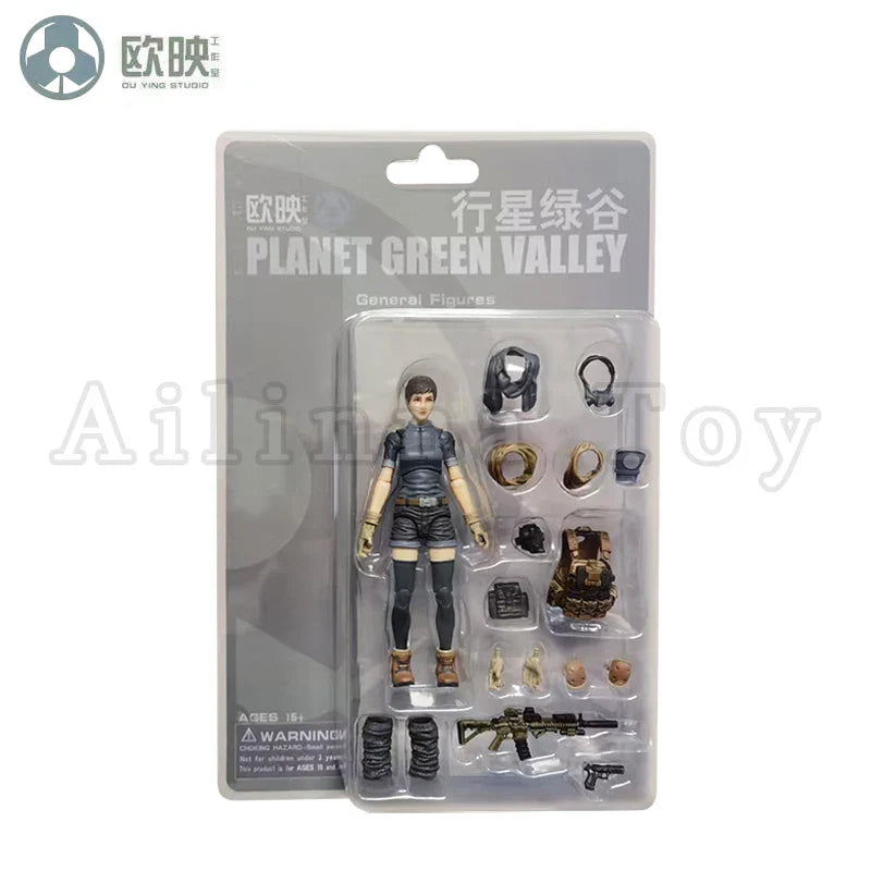 Ou Ying Studio 1/18 Planet Green Valley PGV 3.75inch Action Figure EFSA Male Female Robot Figures Anime Model