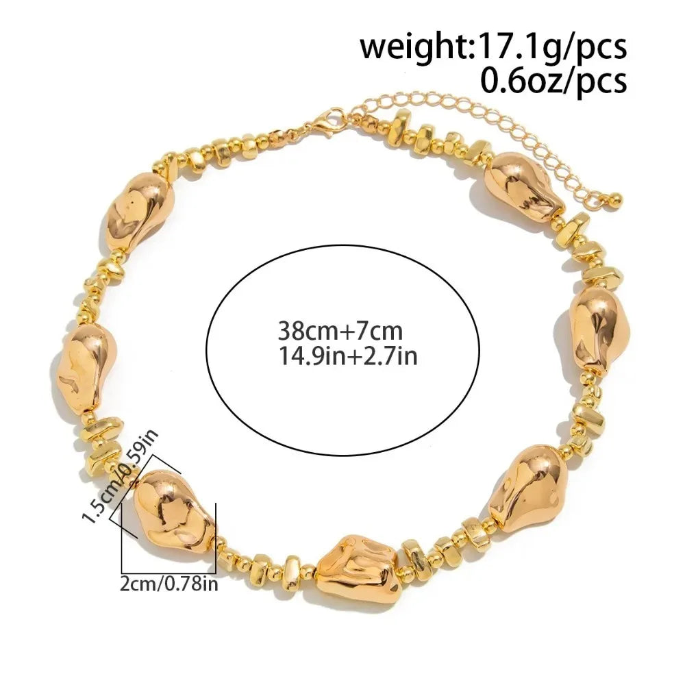 Elegant Irregular Imitation Pearl Beads Necklace for Women Vintage Party Wedding Tassels Choker Fashion Jewelry Accessories Gift