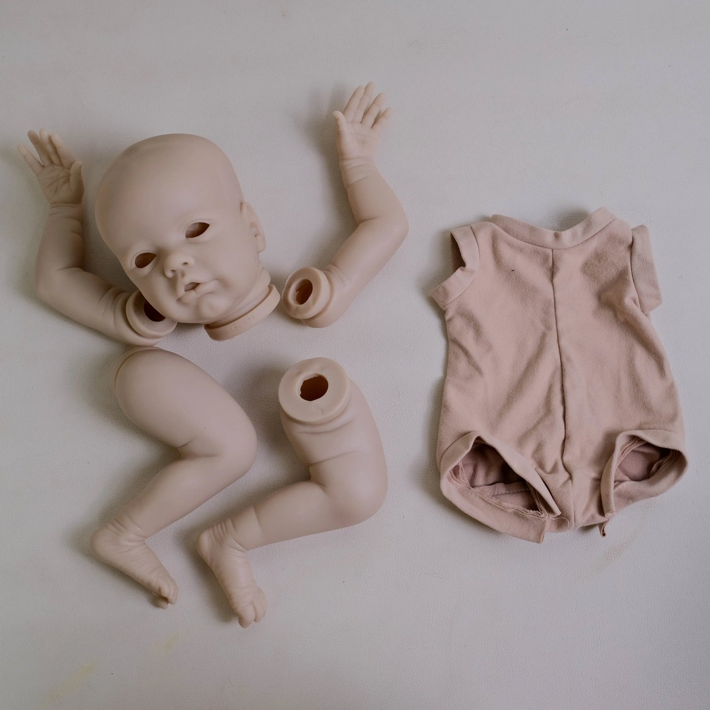 New Twins NPK 19-inch Primrose Asleep  and Awake Twin baby   Unpainted Reborn Doll Kit