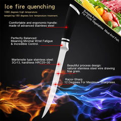 6inch Sharp Chef Slaughtering Fish Meat Cleaver Professional Stainless Steel Boning Knife