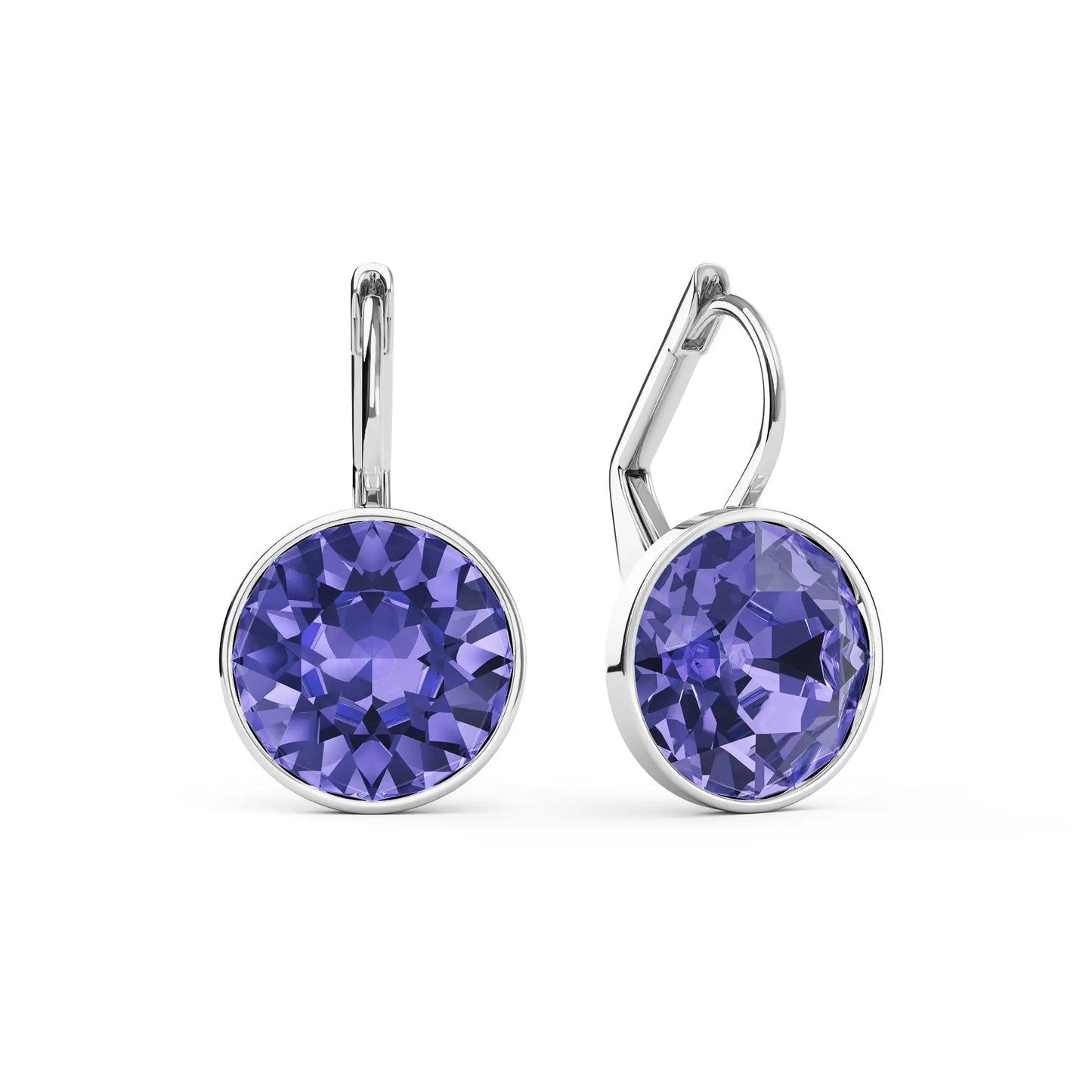Bella Drop Earring for Women Christmas Birthday Premium Austrian Crystals Round Cut Dangle Silver Gold Color Pierced Jewelry