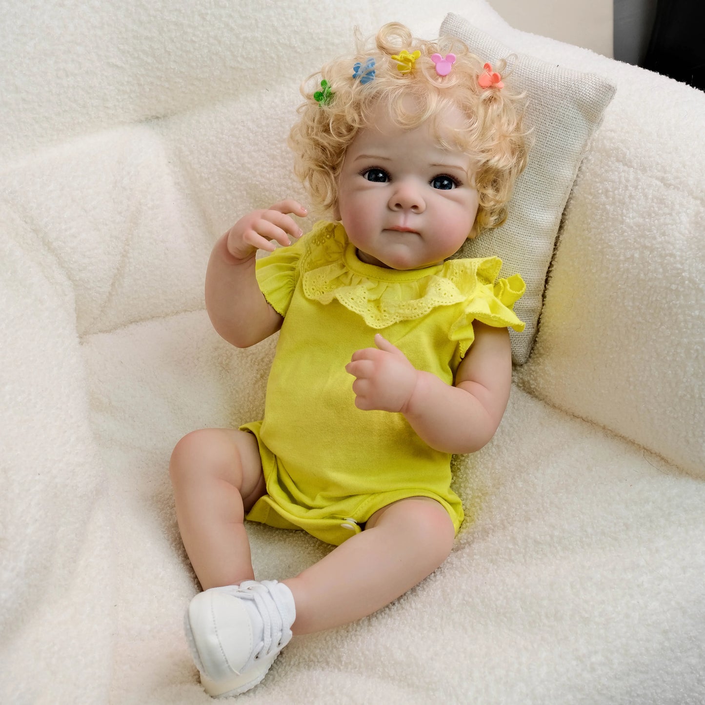 NPK 19-inch Newborn Lifelike Reborn Baby Doll Bettie Cuddly Full Body Multiple Layers 3D Skin Painting Collectible Toy