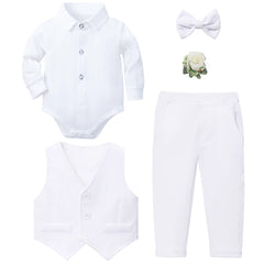 Baby Boy Baptism Outfit Infant First Easter Church Christening Suit Set Toddler Formal Wedding Birthday Party Gift Clothes