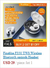 Fineblue F920 Mini Wireless Earphone Retractable Portable Bluetooth Headset Calls Remind Vibration Sport Run Gamer Headphone