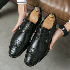 Fashion Classic Business Flat Shoes Men Designer Formal Dress Leather Shoes Men's