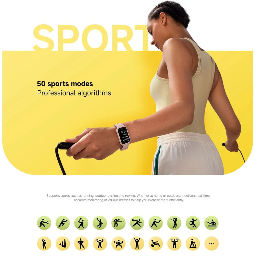 Global Version Xiaomi Smart Band 9 Active 1.47'' TFT display Xiaomi Band 9 Active Mi Band 9 Active Up to 18-day battery life