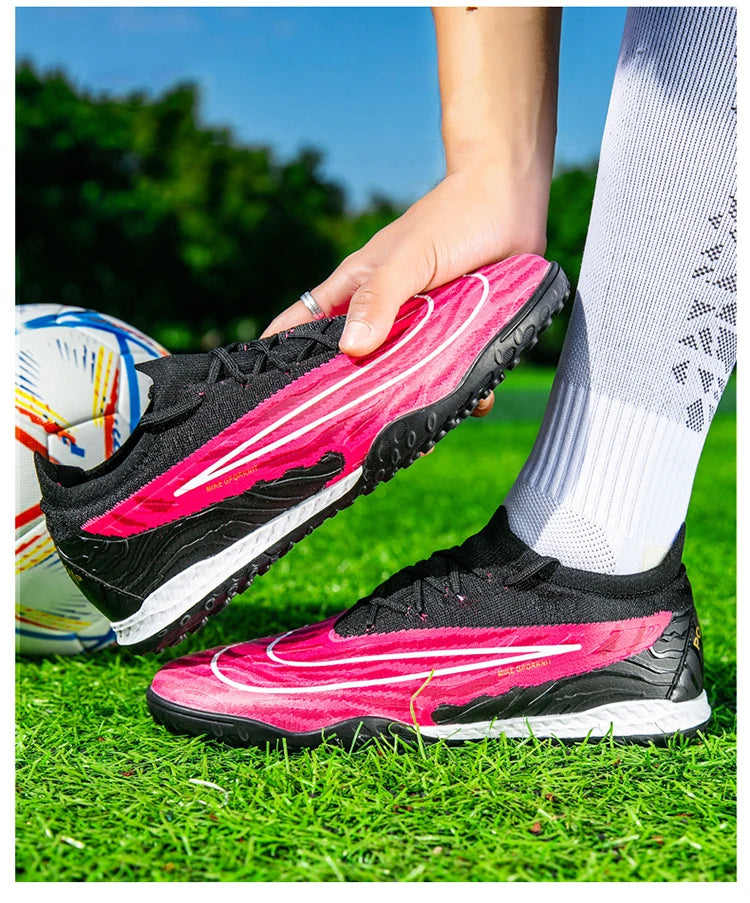 Soccer Shoes For Men Original Outdoor Sports Training Football Boots TF/FG Kids