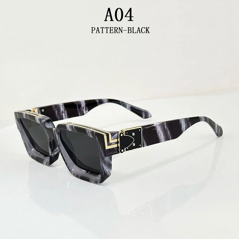Millionaire Square Sunglasses For Men Retro Sunscreen Sunglasses Women