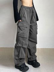 Harajuku Oversized Cargo Parachute Pants Women Streetwear Vintage Y2k