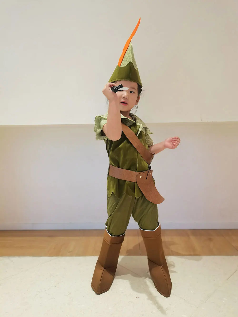 Peter Pan Cosplay Costume Halloween Children's Party Green Elf Clothes Christmas Children Gift Stage Play Performance Costume