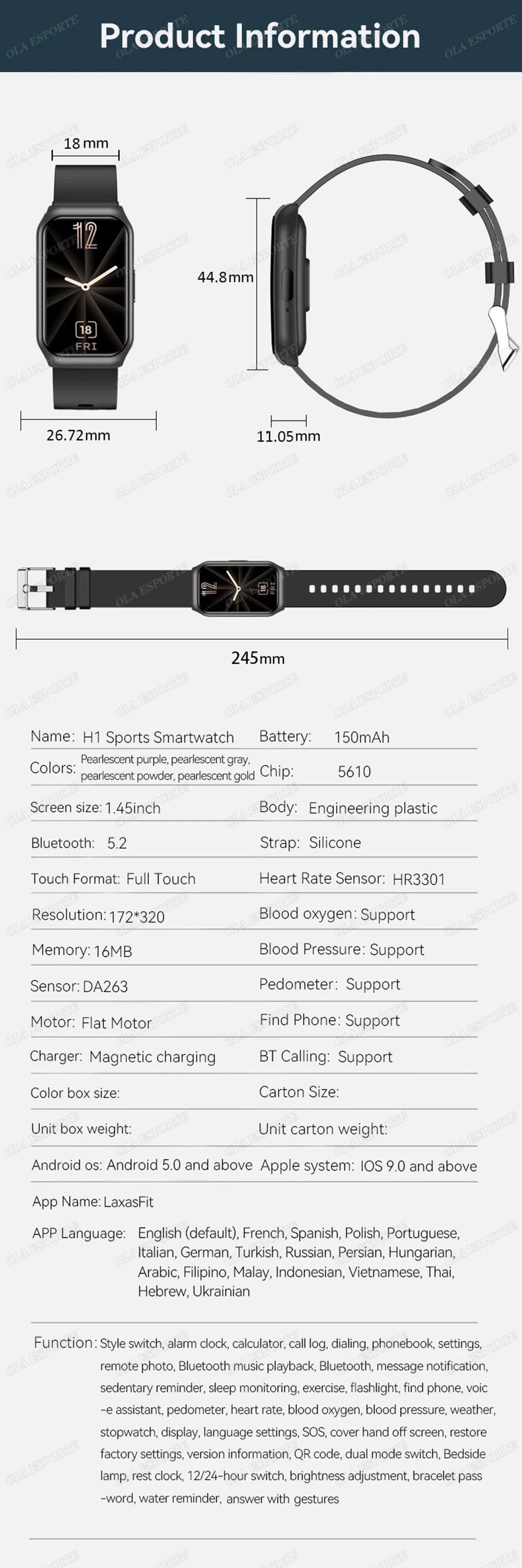 Smart Watch Women Men  AMOLED Screen Health Heart Rate Monitoring Bluetooth Call IP68 Waterproof Outdoor Sport Call Smartwatch
