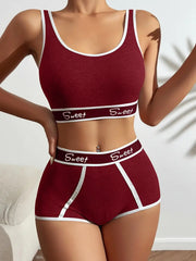 Women's Cotton Panties Bra Women's Comfortable Underwear Set Breathable