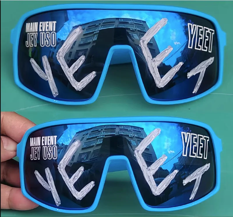 Jey Uso YEET Sunglasses Sports Shades MAIN EVENT Blue Glasses Bloodline USOS RARE colors  Motorcycle glasses