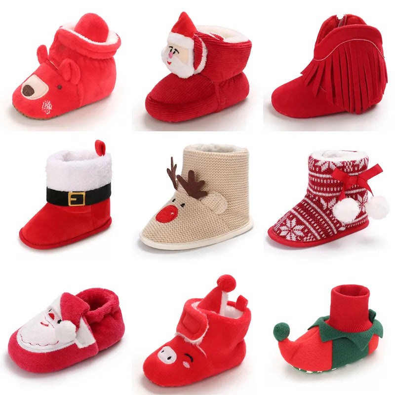 Baby Shoes Boys Girls Toddler First Walkers Soft Bottom Infant Flats Warm Snow Boots