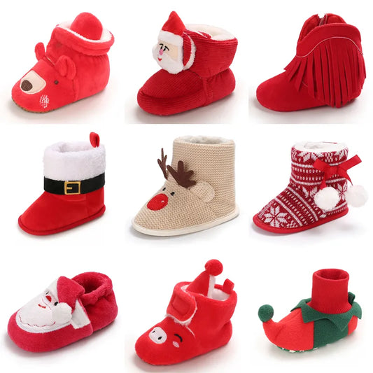 Baby Shoes Boys Girls Toddler First Walkers Soft Bottom Infant Flats Warm Snow Boots