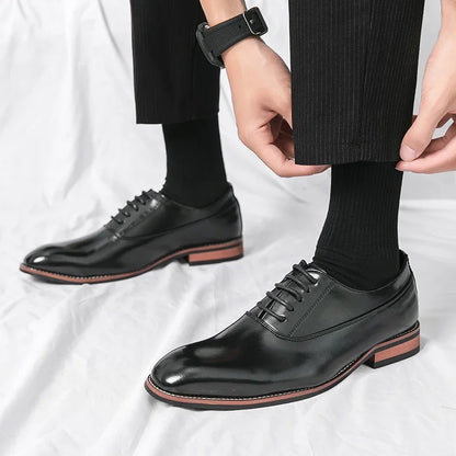 Fashion Business Dress Men Shoes 2020 New Classic Leather Men's Formal Shoes Comfortable Slip On Dress Shoes Men Oxfords Size 46
