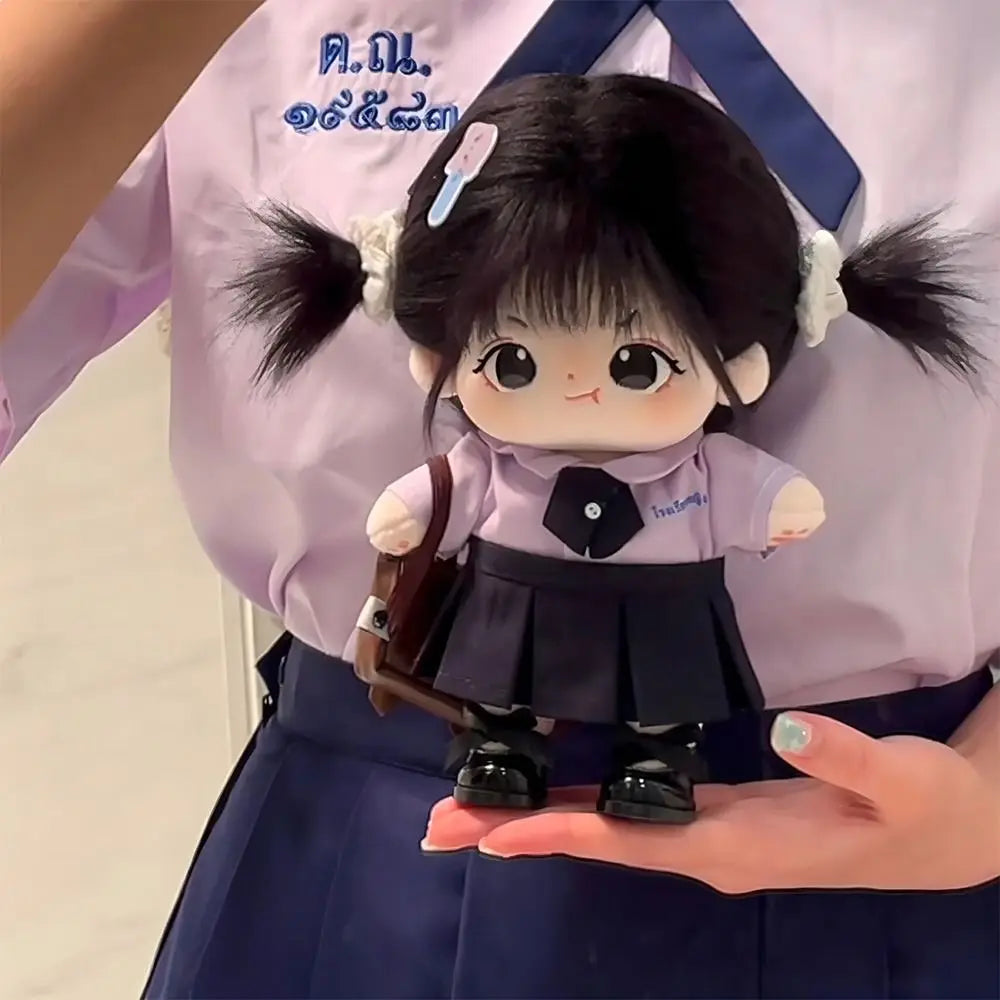 20cm Kawaii Big Eyes No Attribute Plush Cotton Doll Idol Stuffed Super Star Figure Dolls Can Change Clothes Gift for Girls Kids