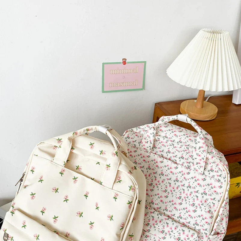 Personalized Literature and Art Small Fragmented Flower Girl Student School Bag Japanese Academy Style Versatile Backpack