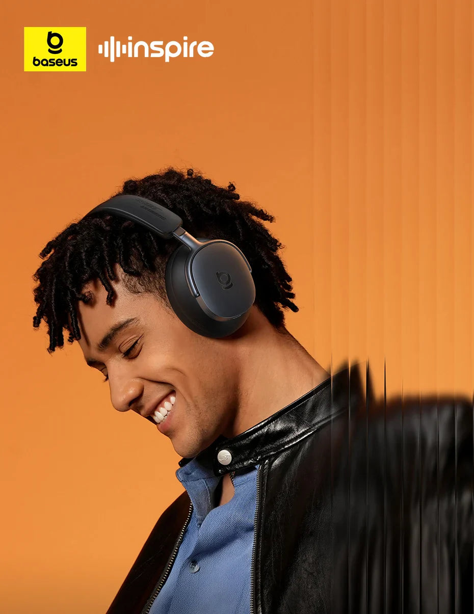 Baseus Inspire XH1 Sound by Bose ANC Wireless Headphone Bluetooth 6.1 48dB Adaptive Noise Cancellation Headset Hi-Res LDAC 100Hr