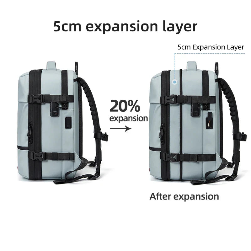 Travel casual Backpack 16 inch vacuum compression Laptop Backpack USB charging school Backpack Extended Hiking Business backpack