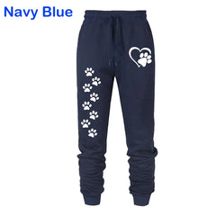 Women Cat Paw Printed Sweatpants High Quality Long Pants Jogger Trousers