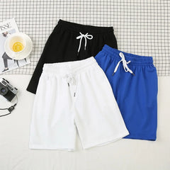 Men Solid Drawstring Shorts Men Casual Gym Shorts Sport Basketball Shorts