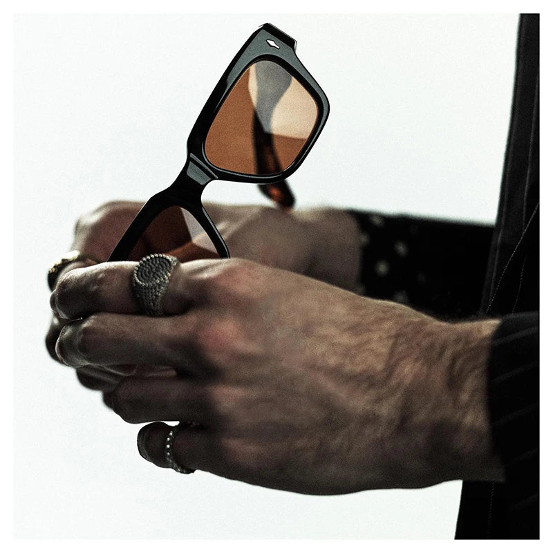 Luxury Brand Original Sunglasses Thick Acetate Handmade Men's Eyewear Designer Top Quality Women's Outdoor UV Protective glasses