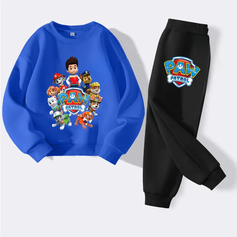 PAW Patrol Printed New Boys Pullover and Trousers 2 Piece Sets Autumn Kids Casual Hoodies Set Spring Children Sweatsuits