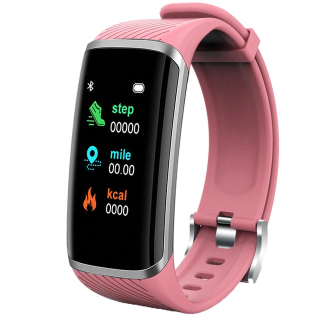 Smart Fitness Bracelet Heart Rate Blood Pressure Fitness Tracker  ForAndroid IOS Customize Wallpaper Smart Band Watch Men Women