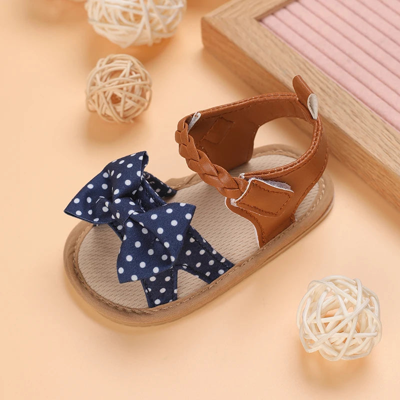 Baby Girl Sandals Canvas Bow Toddler Baby Toddler Sandals