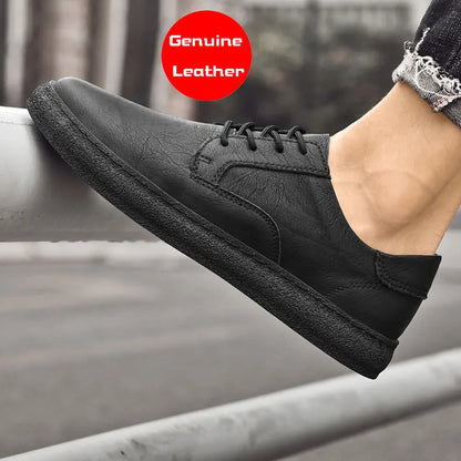 Comfortable male outdoor shoes genuine leather mens sneakers mens fashion Oxford shoes casual lace-up formal business footwear