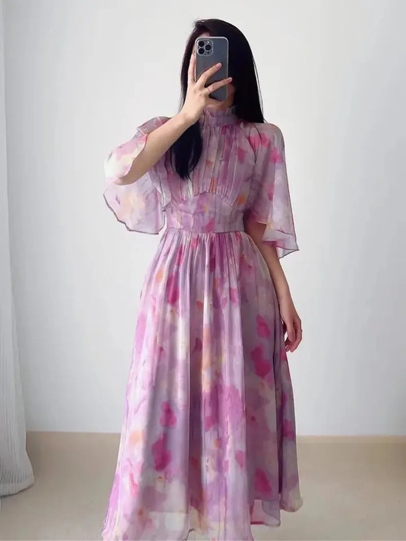 Formal attire Dresses: Backless Dresses for Women French Stand Collar