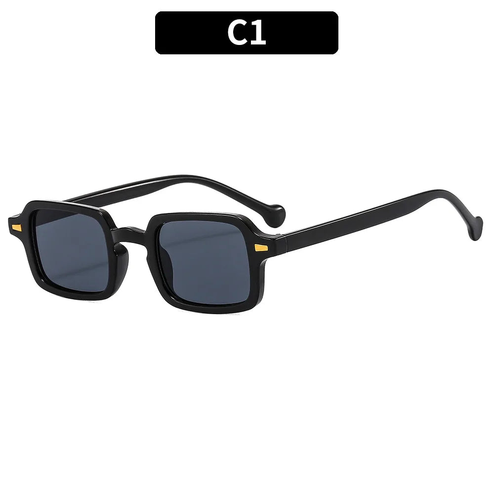 Fashion Luxurious Rectangle Sunglasses Women Oval Vintage Brand Designer Square Sun Glasses Men Shades Female Eyewear Anti-glare