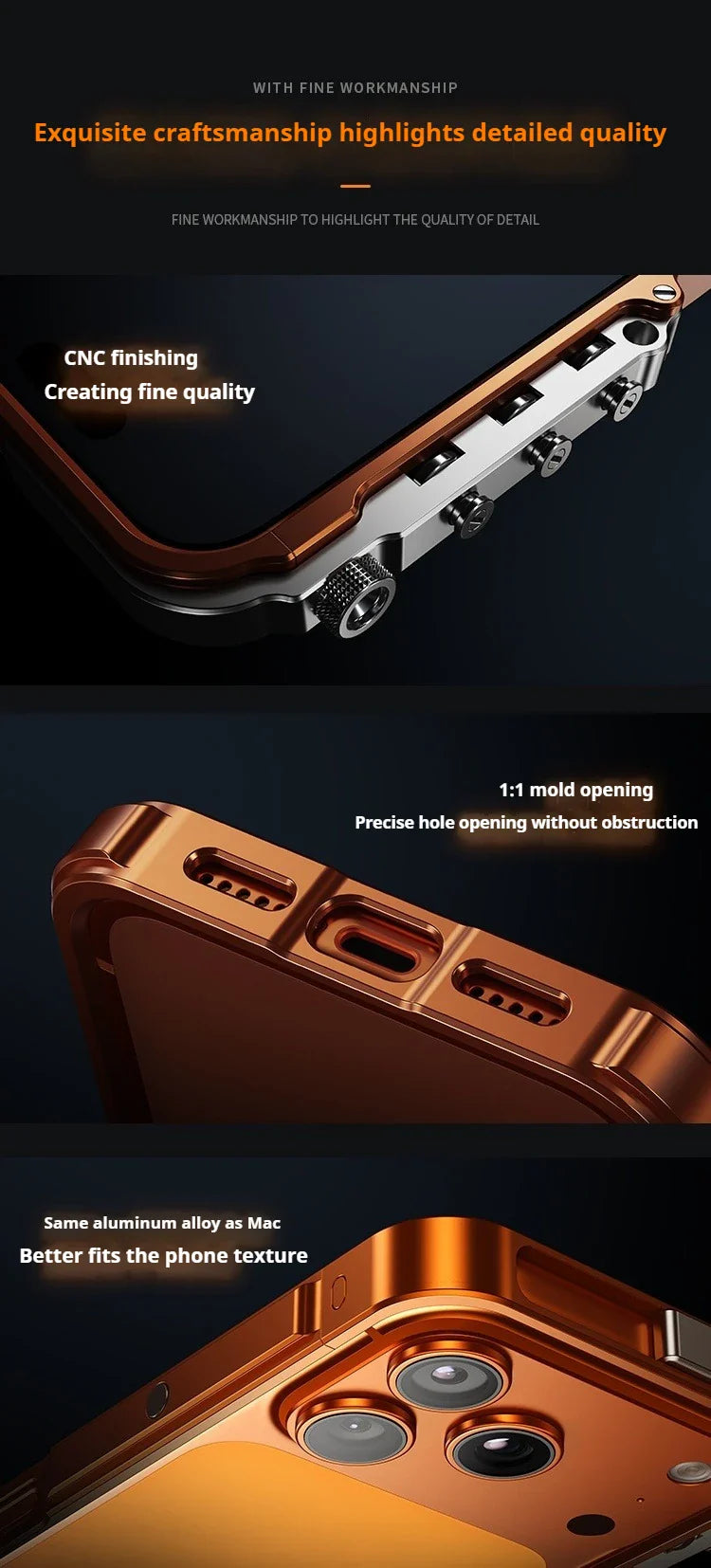 Metal Aluminum Alloy Frame Case For iPhone 17 Air 16 15 14 13 Pro Max Plus Cyberpunk Punk Heat Dissipation Shockproof Bumper