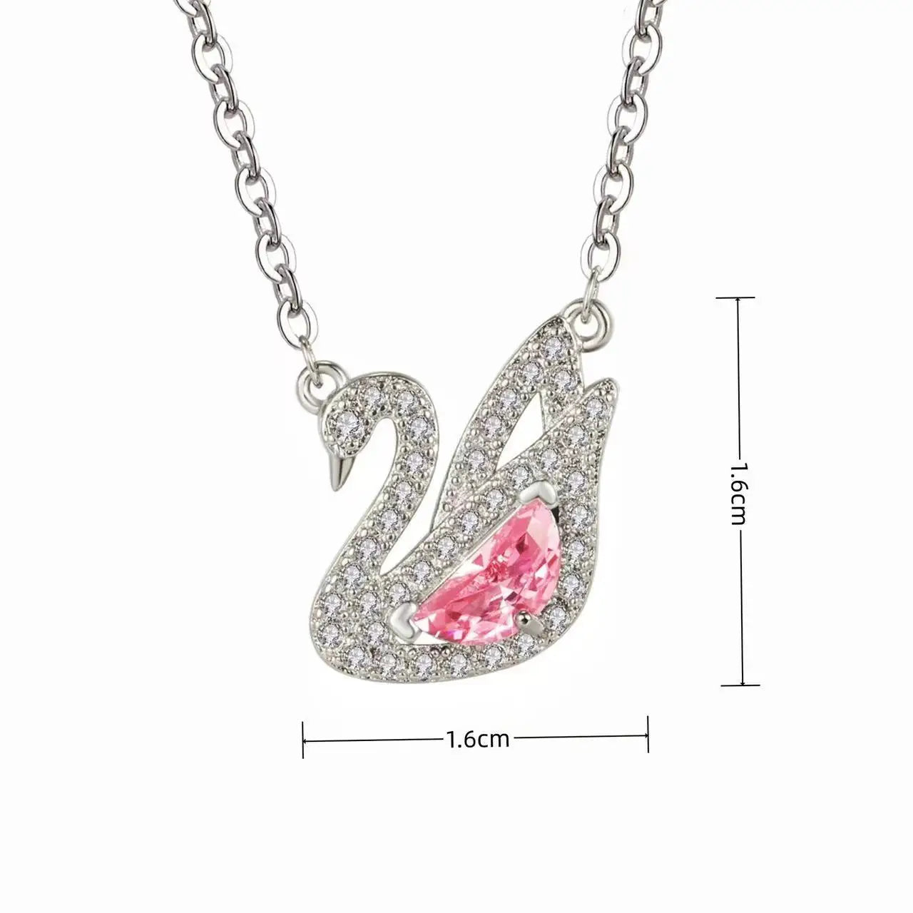 Stylish Zinc Alloy Swan Pendant Female Simple Generous Fresh Elegant Necklace