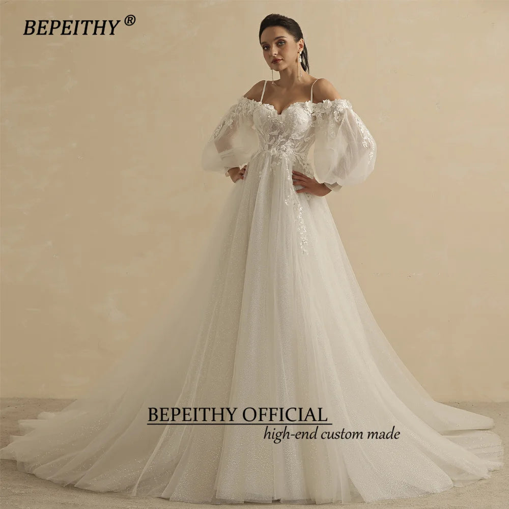 White Bridesmaid Dresses: A Line Wedding Dress For Women Bride Detachable